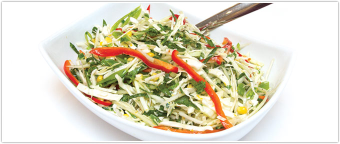 Asian Slaw With Corn & Bok Choy