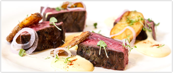 Bavette With Smoked Garlic Béarnaise & Pickled Shallots