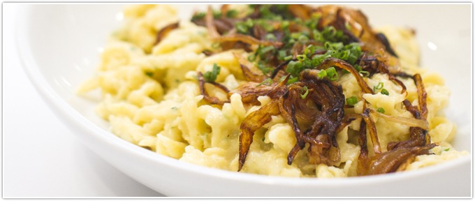 Cheesy Swiss Spaetzle