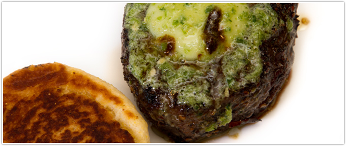 Filet Mignon with Jalapeno Butter