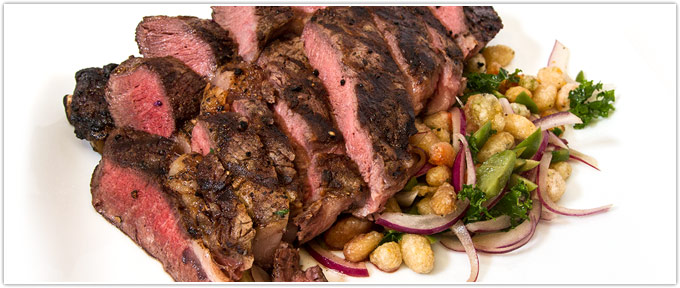 Grilled Cowboy Ribeye With Gigante Bean Panzanella