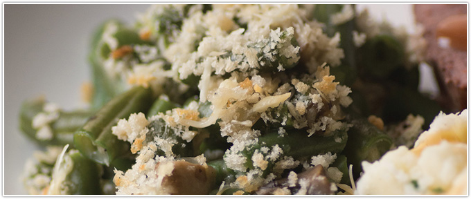Healthier Parmesan-Crusted Green Bean Casserole