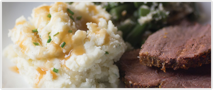Lighter Garlic Mashed Potatoes