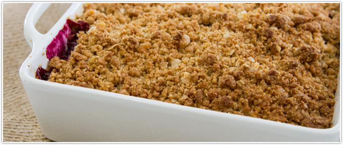 Mixed Berry Crisp With Candied Ginger