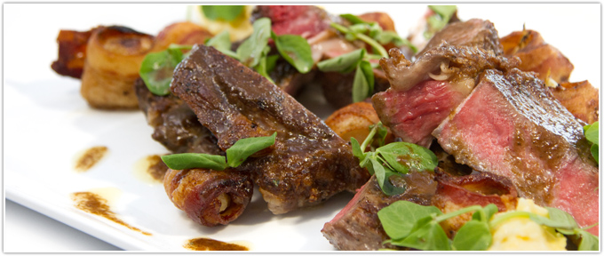 Pan-Roasted Ribeye With Garlic Browned Butter & Rosemary Vinaigrette