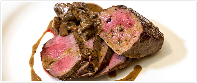 Pan-Seared Sirloin Steak With Mushroom Sauce
