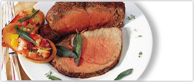Peppercorn-Crusted Rib Roast