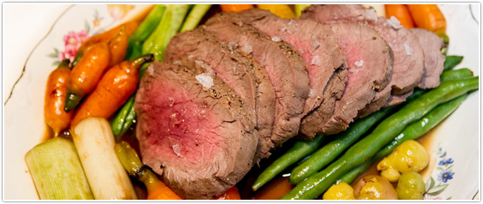 Poached Beef With Spring Vegetables