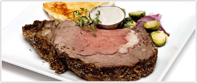 Rib Roast with Potato Au gratin