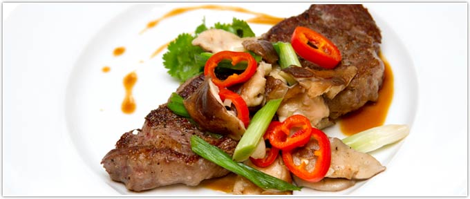 Seared NY Strip With Hoisin Jus