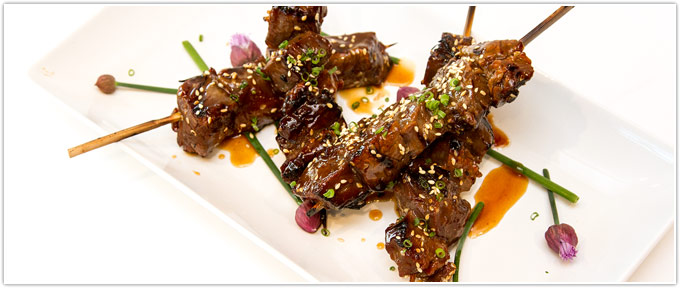Sesame-Soy Flank Steak Kabobs