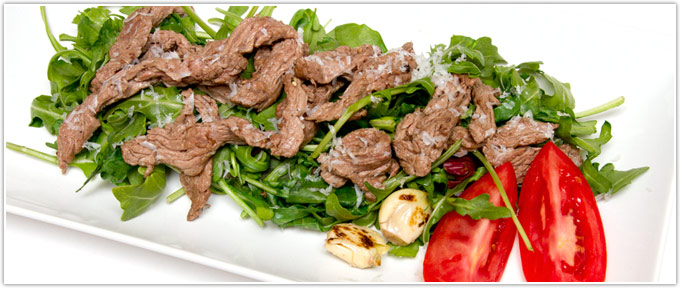 Sliced Beef With Arugula