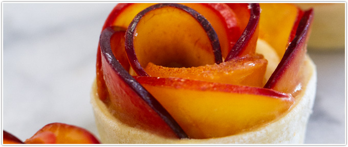Stone Fruit Rose Tartlets