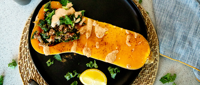 stuffed-butternut-squash-with-beef-and-kale