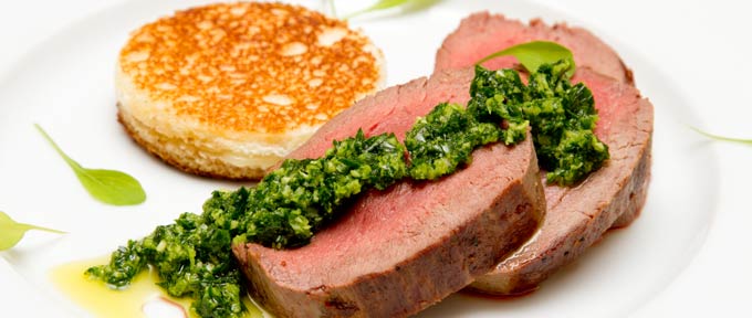 Tenderloin Roast With Horseradish, Parsley & Brioche Grilled Cheese