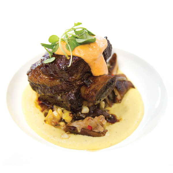 Braised Short Ribs With Corn Puree, Corn