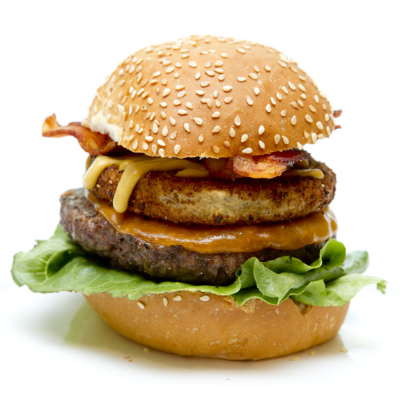 Grilled Burger With Fried Green Tomato Recipe