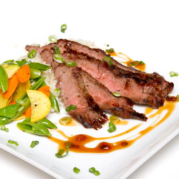 Grilled Skirt Steak With Fresh Ginger & Scallion
