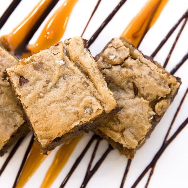 Salted Dark Chocolate Brown Butter Blondies