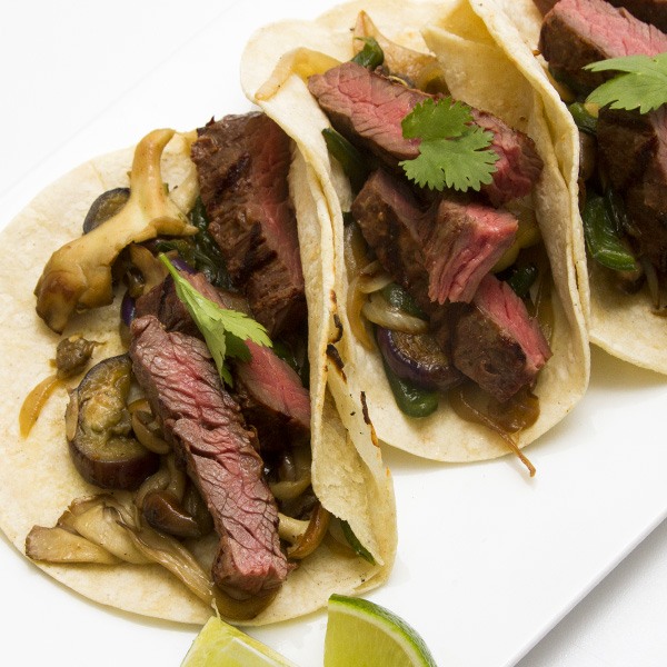Skirt Steak & Mushroom Fajitas